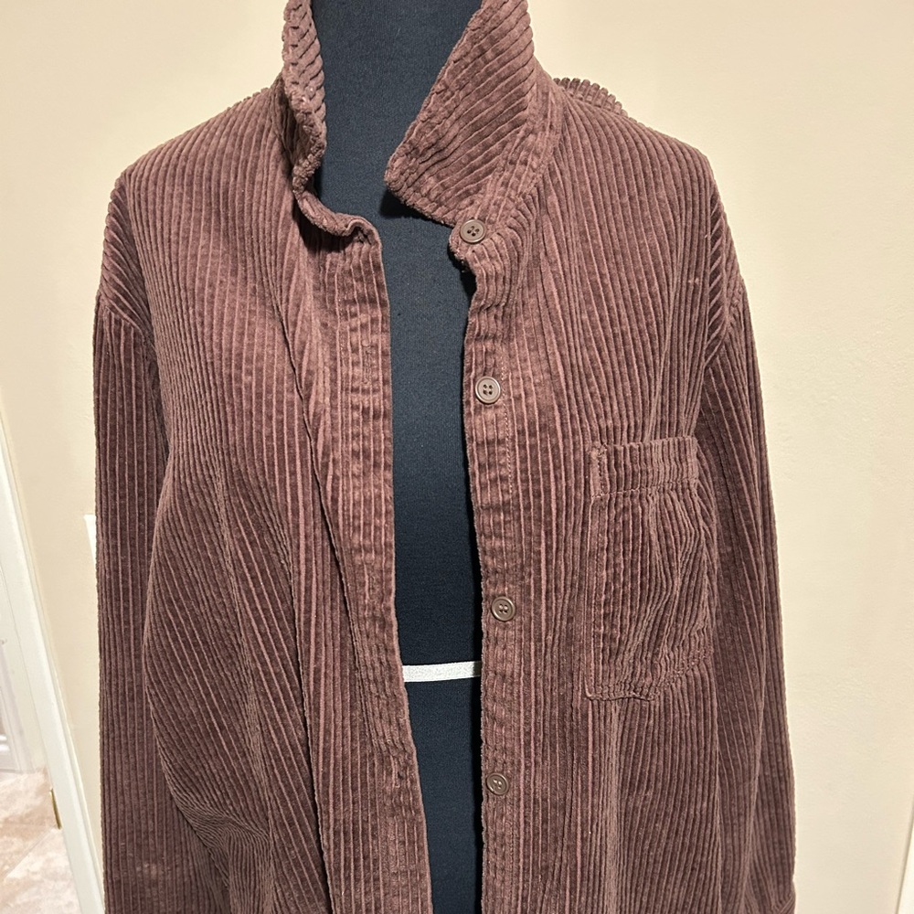 Women’s Brown Corduroy Button-Up Jacket size medium